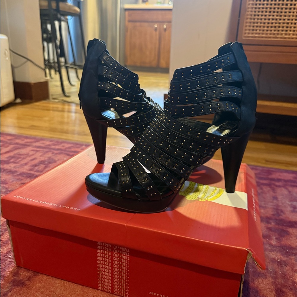 Jeffrey campbell Marly studded heels 9.5, rare new in box